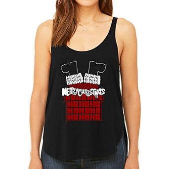 Chimney Santa - Women's Premium Word Art Flowy Tank Top