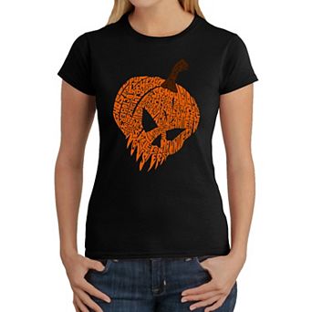 Evil Pumpkin - Women's Word Art T-Shirt