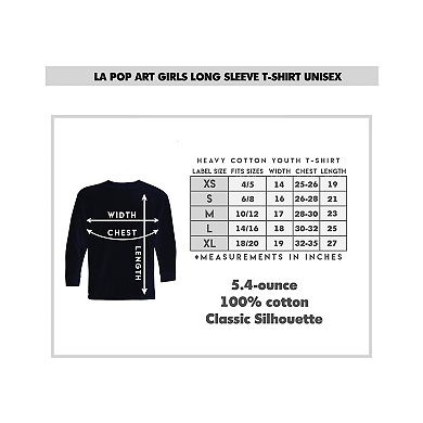 Peeking Reindeer - Girl's Word Art Long Sleeve T-Shirt