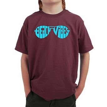 Beach Vibes - Boy's Word Art T-Shirt