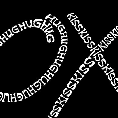 Women's Plus Size Word Art V-Neck - XOXO