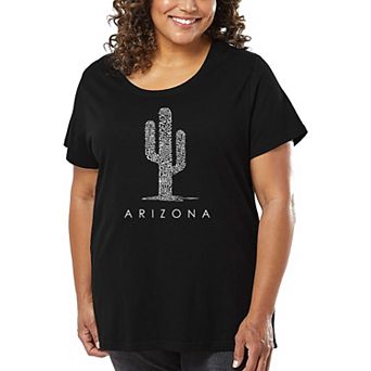 Women's Plus Size Word Art T-shirt - Arizona Cities