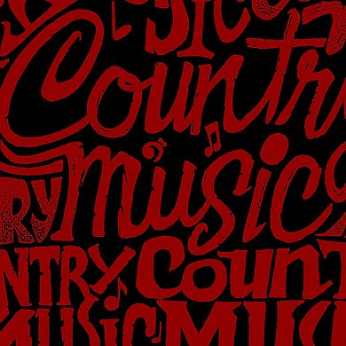 Women's Plus Size Word Art T-shirt - Country Music Heart