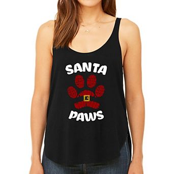Santa Paws - Women's Premium Word Art Flowy Tank Top
