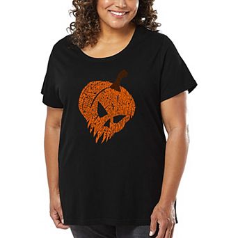 Evil Pumpkin - Women's Plus Size Word Art T-Shirt