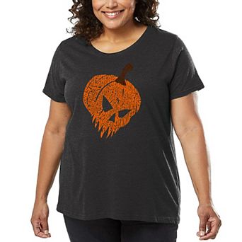 Evil Pumpkin - Women's Plus Size Word Art T-Shirt