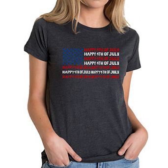 Happy 4th of July - Women's Premium Blend Word Art T-Shirt