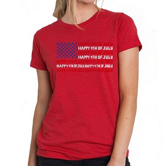 Happy 4th of July - Women's Premium Blend Word Art T-Shirt
