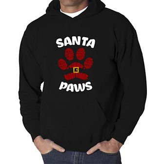 Santa Paws - Men's Word Art Hooded Sweatshirt