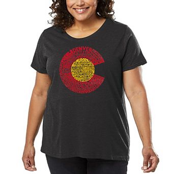 Women's Plus Size Word Art T-shirt - Colorado