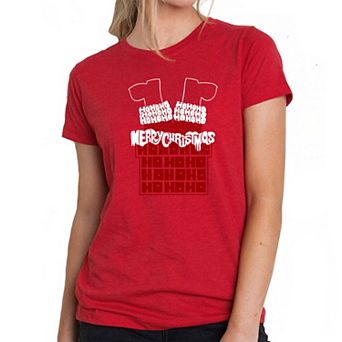 Chimney Santa - Women's Premium Blend Word Art T-Shirt
