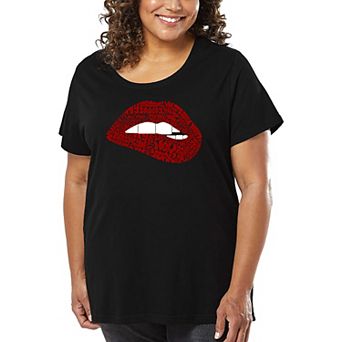 Brooklyn Lips - Women's Plus Size Word Art T-Shirt
