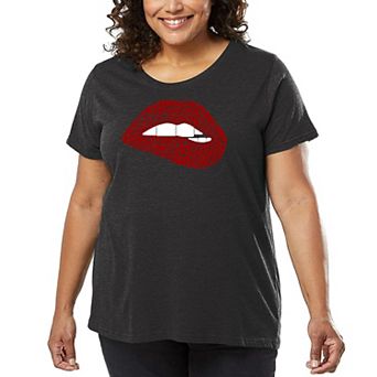 Brooklyn Lips - Women's Plus Size Word Art T-Shirt