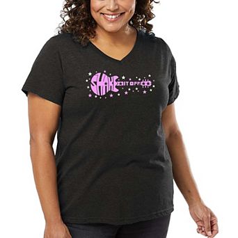 Shake it Off - Women's Plus Size Word Art V-Neck