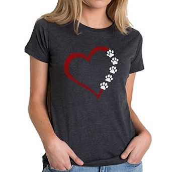 Meow Heart - Women's Premium Blend Word Art T-Shirt