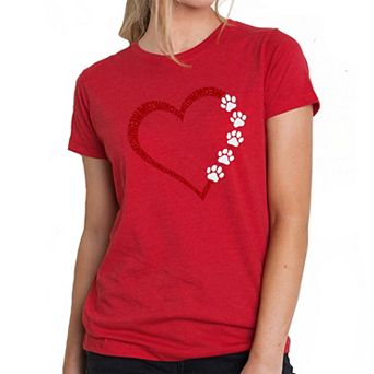 Meow Heart - Women's Premium Blend Word Art T-Shirt