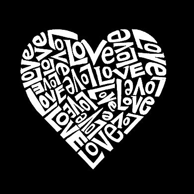 Women's Plus Size Word Art T-shirt - Peace Love Dogs