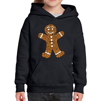 Gingerbread - Girl's Word Art Hooded Sweatshirt