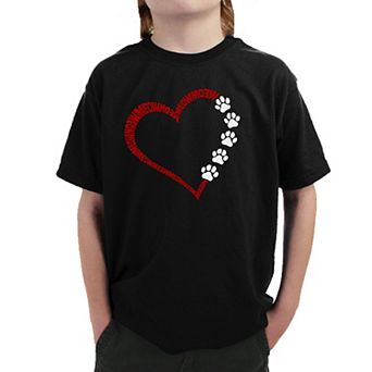 Meow Heart - Boy's Word Art T-Shirt