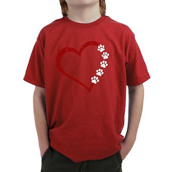 Meow Heart - Boy's Word Art T-Shirt