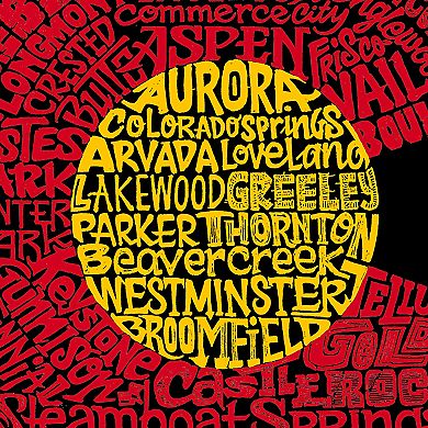 Women's Plus Size Word Art V-Neck - Colorado