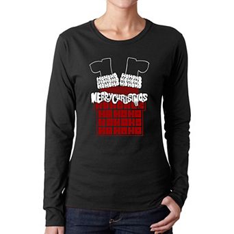 Chimney Santa - Women's Word Art Long Sleeve T-Shirt