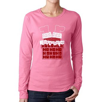Chimney Santa - Women's Word Art Long Sleeve T-Shirt