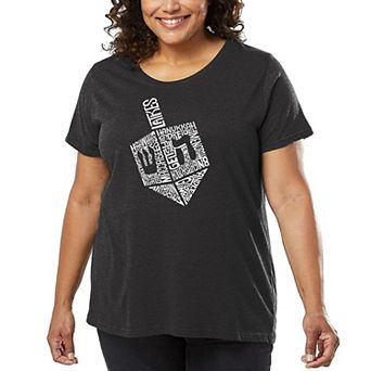 Hanukkah Dreidel - Women's Plus Size Word Art T-Shirt
