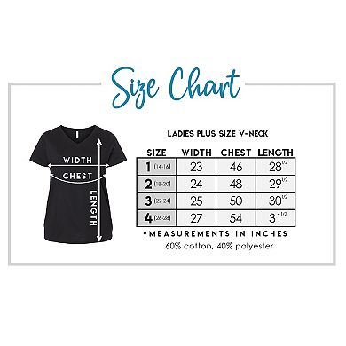 Women's Plus Size Word Art V-Neck - Namaste