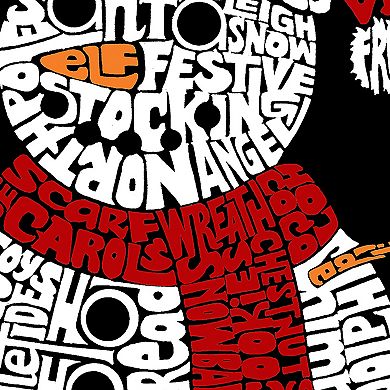 Christmas Snowman - Women's Plus Size Word Art V-Neck