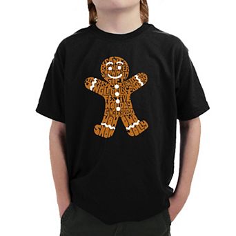 Gingerbread - Boy's Word Art T-Shirt