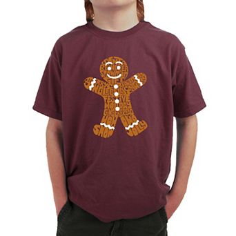 Gingerbread - Boy's Word Art T-Shirt