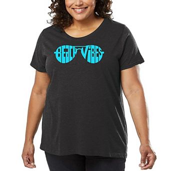 Beach Vibes - Women's Plus Size Word Art T-Shirt