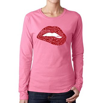 Brooklyn Lips - Women's Word Art Long Sleeve T-Shirt