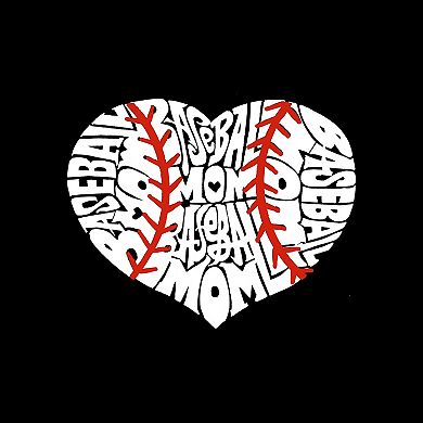 Women's Plus Size Word Art V-Neck - Baseball Mom