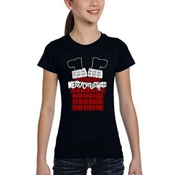 Chimney Santa - Girl's Word Art T-Shirt