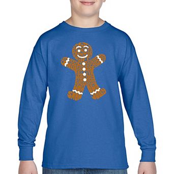 Gingerbread - Boy's Word Art Long Sleeve T-Shirt