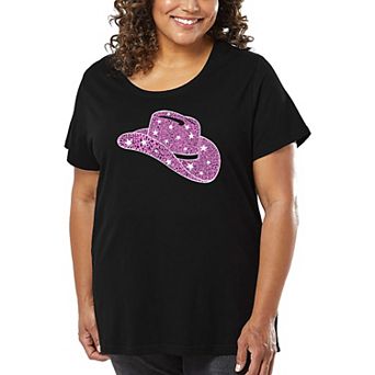 Cowgirl Hat - Women's Plus Size Word Art T-Shirt