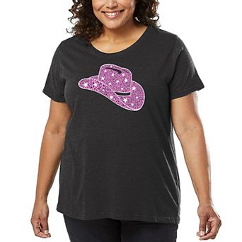 Cowgirl Hat - Women's Plus Size Word Art T-Shirt