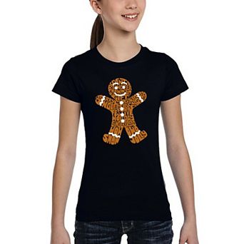 Gingerbread - Girl's Word Art T-Shirt