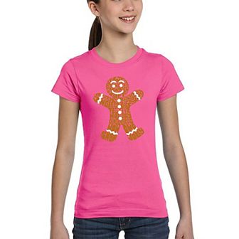 Gingerbread - Girl's Word Art T-Shirt