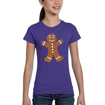 Gingerbread - Girl's Word Art T-Shirt