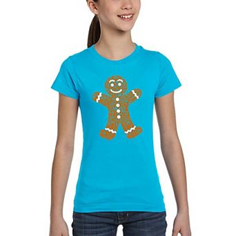 Gingerbread - Girl's Word Art T-Shirt