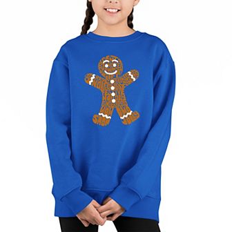 Gingerbread - Girl's Word Art Crewneck Sweatshirt