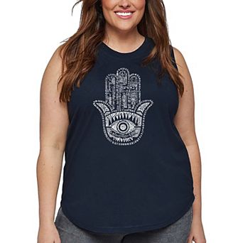 Women's Plus Size Word Art Tank Top - Hamsa