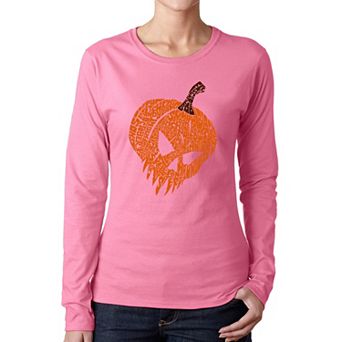 Evil Pumpkin - Women's Word Art Long Sleeve T-Shirt