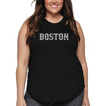 Women's Plus Size Word Art Tank Top - BOSTON NEIGHBORHOODS
