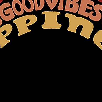 Women's Plus Size Word Art V-Neck - Good Vibes