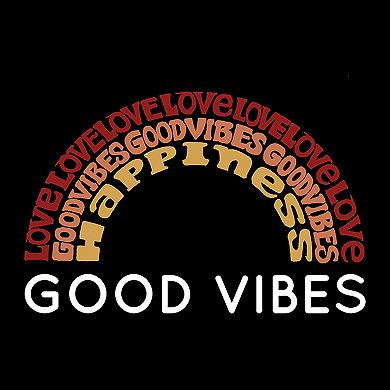 Women's Plus Size Word Art V-Neck - Good Vibes