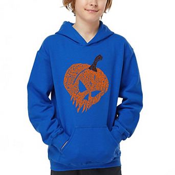 Evil Pumpkin - Boy's Word Art Hooded Sweatshirt